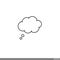 Think Speech Bubble line icon on white background.