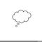 Think Speech Bubble line icon on white background.