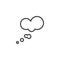 Think speech bubbles outline icon