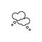 Think speech bubbles outline icon
