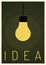 Think Successful vision idea concept with icon of lightbulb . Eps10 illustration, Symbol Growth, economy, investment , tec