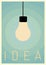 Think Successful vision idea concept with icon of lightbulb . Eps10 illustration, Symbol Growth, economy, investment , tec