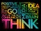 THINK Word collage background