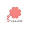 Thinker bubble mind symbol logo vector