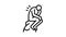 thinker philosophy line icon animation