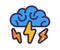 Thinking brainstorm reasoning single isolated icon with filled outline line style