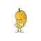 Thinking character mango fruit with cartoon mascot