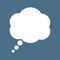 Thinking cloud icon vector. Think speech bubble isolated.