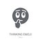 Thinking emoji icon. Trendy Thinking emoji logo concept on white