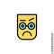 Thinking face emoji color icon. style sign for mobile concept and web design. Emoji pondering face simple vector icon. Symbol