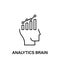 thinking, head, chart, analytics brain icon. Element of human positive thinking icon. Thin line icon for website design and