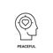 thinking, head, target icon. Element of human positive thinking icon. Thin line icon for website design and development, app