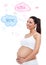 Thinking pregnant woman