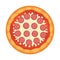 Thinly sliced pepperoni is a popular pizza. Italian cook and pizzas delivery.