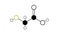 thioglycolic acid molecule, structural chemical formula, ball-and-stick model, isolated image mercaptoacetic acid
