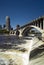 Third Avenue Bridge above Saint Anthony Falls. Minneapolis, Minnesota, USA