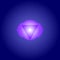 Third Eye chakra Ajna in Indigo color on dark blue space background. Isoteric flat icon. Geometric pattern. Vector