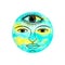 Third eye water air sky blue face abstract art mind spiritual color watercolor painting illustration design drawing nature