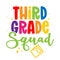 Third grade Squad 3st - colorful typography design.