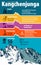 Third highest mountain in the world Kangchenjunga. India and Nepal himalaya. Vector infographic