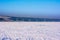 The third longest bridge in Russia.View of the Presidential Bridge in winter