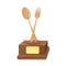 Third prize cuisine. Bronze trophy.