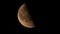 Third quarter crescent moon