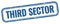 THIRD SECTOR text on blue grungy vintage stamp