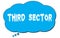 THIRD  SECTOR text written on a blue thought bubble