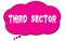 THIRD  SECTOR text written on a pink thought bubble