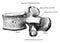 Third Thoracic Vertebra Viewed from Side, vintage illustration