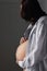 third trimester of pregnancy, young pregnant woman waiting for baby