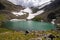 The Third Upper Lake on Mount Krasnaya in summer, Altai mountains, Siberia