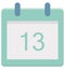 Thirteen, thirteenth Special Event day Vector icon that can be easily modified or edit.