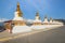 Thirteen Tibet Pagoda on Snow Mountainin Shangrila, Yunnan, Chi