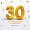 Thirtieth Anniversary Celebration Number Vector