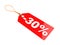 Thirty percent discount tag