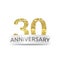 The thirty-year anniversary. Banner 30th birthday golden glitter color