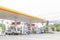 Thje Shell gas station in Thailand and some vehicle to refuel gas in Huahin, Thailand April 25, 2019