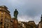 Thomas Chalmers Statue in George Street against the Castle of Edinburgh