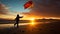 Thomas Flying Kite At Sunset: Color Photography Pioneer With Childlike Wonder