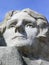 Thomas Jeffersson face at Mount Rushmore, South Dakota, USA