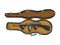 Thompson gun violin case sketch engraving vector