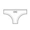 Thong pantie vector line icon.