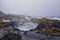 Thor`s Well Views Cape Perpetua on Oregon Coast Spouting Horn Captain Cook Trail. Yachats