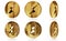 ThorChain RUNE cryptocurrency golden coin 3d illustration