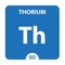 Thorium Chemical 90 element of periodic table. Molecule And Communication Background. Thorium Chemical Th, laboratory and science