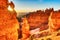 Thors Hammer in Bryce Canyon National Park at Sunrise with Beautiful Sun Rays, Utah