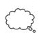 Thought cloud, Thought cloud icon, simple vector