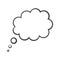 Thought cloud, Thought cloud icon, simple vector